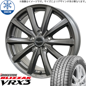 195/65R15 プリウス インプレッサ BS VRX3 ディレット M10 15インチ 6.0J +43 5H100P スタッドレスタイヤ ホイールセット 4本