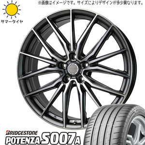 205/55R16 ノート オーラ BS ポテンザ S007A レシャス アスト M4 16インチ 6.0J +45 4H100P サマータイヤ ホイールセット 4本