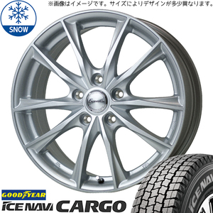 145/80R12 NV100 キャリー GY ICENAVI カーゴ E06 12インチ 3.5J +42 4H100P スタッドレスタイヤ ホイールセット 4本