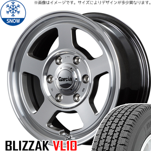 195/80R15 107/105 ハイエース BS VL10 15インチ ガルシア シカゴ5 6.0J +33 6H139.7P スタッドレスタイヤ ホイールセット 4本