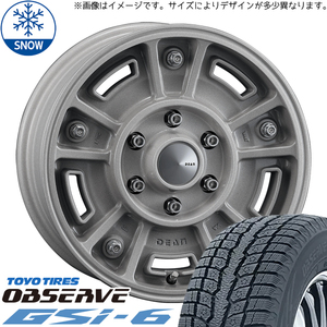 225/70R16 ジムニーシエラ TOYO GSI6 DEAN BJ MEXICAN 16インチ 6.0J -5 5H139.7P スタッドレスタイヤ ホイールセット 4本