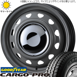 145/80R12 NV100 キャリー GY カーゴプロ ネオキャロ 12インチ 3.5J +45 4H100P サマータイヤ ホイールセット 4本