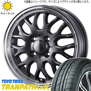 155/65R14 タント NBOX サクラ TOYO LuK グラフト 9M 14インチ 4.5J +45 4H100P サマータイヤ ホイールセット 4本