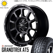 225/70R16 スズキ ジムニー 16インチ グラントレック AT5 M10 パーシング 5.5J +22 5H139.7P サマータイヤ ホイールセット 4本_画像1