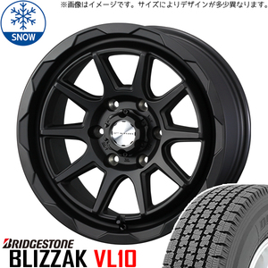 145/80R12 ハイゼットピクシス 12インチ BS BLIZZAK VL1(VL10) WEDS MUD VANCE06 スタッドレスタイヤ ホイールセット 4本