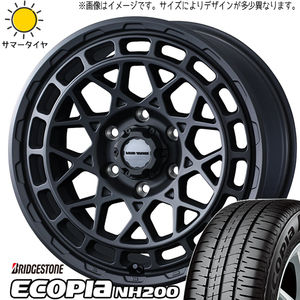 155/65R14 タント NBOX サクラ BS エコピア NH200C MUDVANCEX 14インチ 4.5J +45 4H100P サマータイヤ ホイールセット 4本