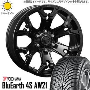 215/65R16 16インチ Y/H 4S AW21 マーテルギア ゴーレム 7.0J +35 5H114.3P オールシーズンタイヤ ホイールセット 4本