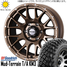 225/75R16 デリカ エクストレイル 16インチ BFグッドリッチ KM3 MV08 7.0J +35 5H114.3P サマータイヤ ホイールセット 4本_画像1