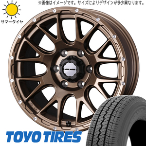 155/80R14 88/86 サクシード 14インチ 6PR TOYO V02E マッドヴァンス 08 5.0J +39 4H100P サマータイヤ ホイールセット 4本