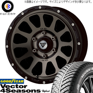 215/65R16 エクストレイル GY Vector HB デルタフォース 16インチ 7.0J +35 5H114.3P オールシーズンタイヤ ホイールセット 4本