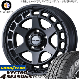 195/80R15 スズキ ジムニーシエラ GY Vector カーゴ MVX 15インチ 6.0J ±0 5H139.7P オールシーズンタイヤ ホイールセット 4本