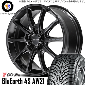 215/70R16 ジムニー ヨコハマ AW21 RMP RACING R25 Plus 16インチ 5.5J +20 5H139.7P オールシーズンタイヤ ホイールセット 4本