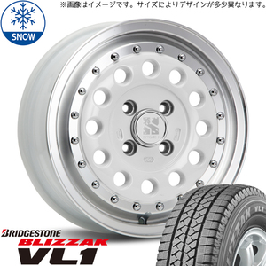 155/80R14 88/86 サクシード 14インチ 6PR BS BLIZZAK VL1(VL10) MLJ XTREME-J RUGGED スタッドレスタイヤ ホイールセット 4本