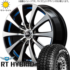 195/65R15 プリウス インプレッサ モンスタ R/T シュナイダー RX-01 15インチ 6.0J +43 5H100P サマータイヤ ホイールセット 4本