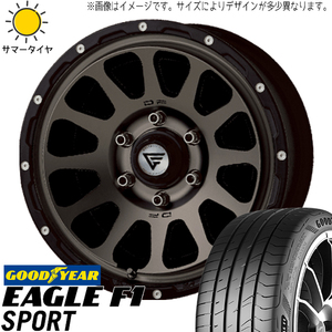 205/55R16 マーク2 シルビア GY F1 SPORT デルタフォース 16インチ 7.0J +35 5H114.3P サマータイヤ ホイールセット 4本