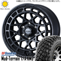 225/75R16 スズキ ジムニーシエラ BFグッドリッチ KM3 MADVANCEX 16インチ 6.0J -5 5H139.7P サマータイヤ ホイールセット 4本_画像1