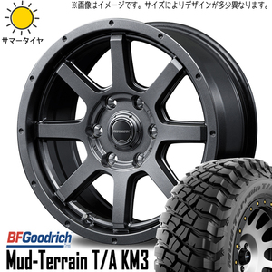 225/75R16 スズキ ジムニー BFグッドリッチ KM3 マッドライダー 16インチ 5.5J +22 5H139.7P サマータイヤ ホイールセット 4本