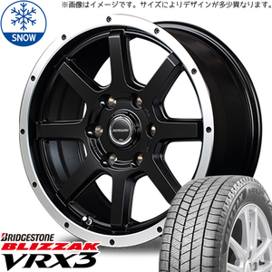 165/55R14 ムーブ ミラ ラパン BS BLIZZAK VRX3 WF-8 14インチ 4.5J +45 4H100P スタッドレスタイヤ ホイールセット 4本