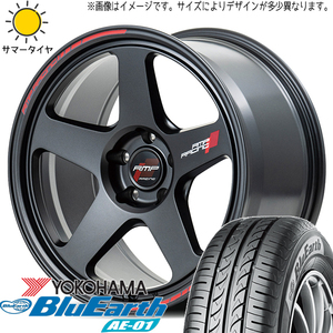 165/55R15 NBOX タント スペーシア Y/H BluEarth AE01 MID RMP TR50 15インチ 5.0J +45 4H100P サマータイヤ ホイールセット 4本