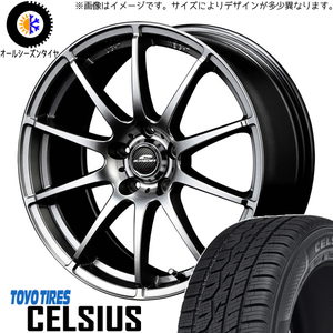 185/60R15 シエンタ 5穴車 TOYO セルシアス シュナイダー 15インチ 6.0J +45 5H100P オールシーズンタイヤ ホイールセット 4本