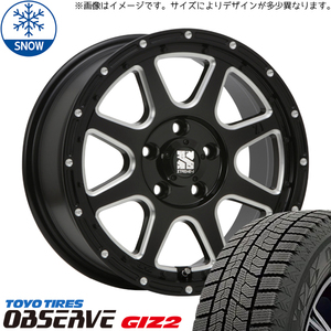 215/60R16 クラウン CX-3 デリカ 16インチ TOYO GIZ2 MLJ XTREME-J スタッドレスタイヤ ホイールセット 4本