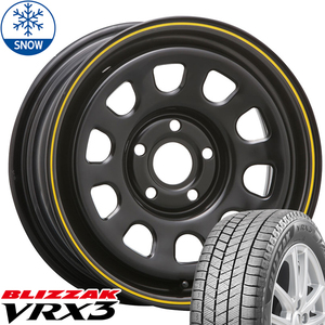 195/65R15 ルノー カングー BS BLIZZAK VRX3 15インチ MLJ デイトナ SS 6.0J +30 5H108P スタッドレスタイヤ ホイールセット 4本