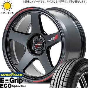 205/55R16 アクア グッドイヤー EG01 MID RMP TR50 16インチ 6.0J +45 4H100P サマータイヤ ホイールセット 4本