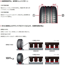 225/40R18 ステップワゴン アテンザ Y/H ADVAN V107 CROSSSPEED CR5 18インチ 7.5J +55 5H114.3P サマータイヤ ホイールセット 4本_画像5