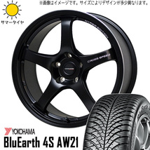 245/40R18 スカイラインGT-R R33 R34 Y/H 4S AW21 CR5 18インチ 9.5J +22 5H114.3P オールシーズンタイヤ ホイールセット 4本_画像1