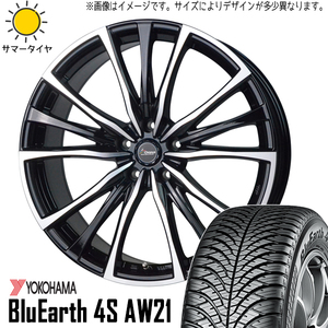 225/55R17 スバル レガシィB4 BN9 AW21 クロノス CH110 17インチ 7.0J +55 5H114.3P オールシーズンタイヤ ホイールセット 4本