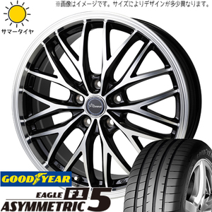 245/40R18 スバル WRX STI WRX S4 GY アシンメトリック5 CH-113 18インチ 8.0J +45 5H114.3P サマータイヤ ホイールセット 4本