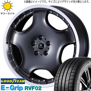 225/50R18 エスティマ フーガ GY RVF02 アセット D1 18インチ 8.0J +45 5H114.3P サマータイヤ ホイールセット 4本