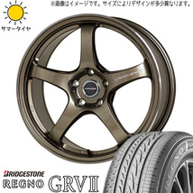 225/50R18 XV フォレスター BS レグノ GRV2 クロススピード CR5 18インチ 7.5J +48 5H100P サマータイヤ ホイールセット 4本_画像1