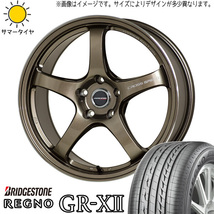 215/45R18 ヴォクシー BS レグノ GRX2 クロススピード CR5 18インチ 7.5J +55 5H114.3P サマータイヤ ホイールセット 4本_画像1