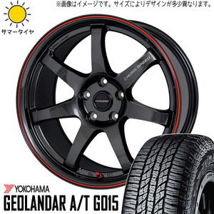 225/55R18 XV フォレスター レガシィ Y/H G015 クロススピード CR7 18インチ 7.5J +48 5H100P サマータイヤ ホイールセット 4本