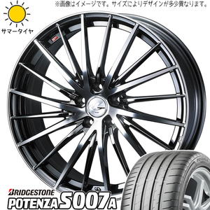 245/40R20 アルファード ハリアー BS ポテンザ S007A LEONIS FR 20インチ 8.5J +35 5H114.3P サマータイヤ ホイールセット 4本