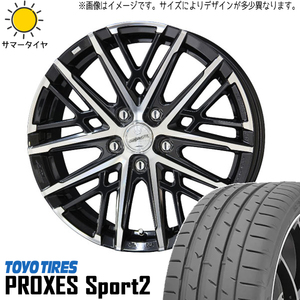 225/45R18 カムリ クラウン TOYO PROXES スポーツ2 スマック グレイヴ 18インチ 7.5J +38 5H114.3P サマータイヤ ホイールセット 4本