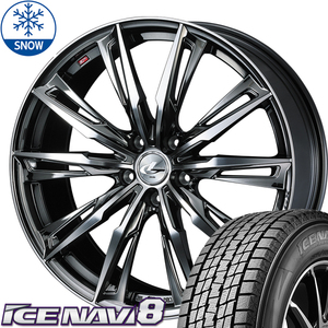 225/45R18 CX-3 レヴォーグ GY ICENAVI8 18インチ LEONIS GX 7.0J +47 5H114.3P スタッドレスタイヤ ホイールセット 4本