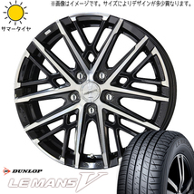 195/45R17 シエンタ 5穴車 ダンロップ ルマン5 + スマック グレイヴ 17インチ 7.0J +47 5H100P サマータイヤ ホイールセット 4本_画像1