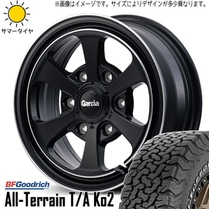 215/70R16 ハイエース BFグッドリッチ KO2 MID ガルシア ダラス6 16インチ 6.5J +38 6H139.7P サマータイヤ ホイールセット 4本