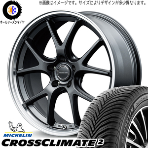 215/40R18 リーフ MICHELIN クロスクライメート MID EXE5 18インチ 8.0J +42 5H114.3P オールシーズンタイヤ ホイールセット 4本