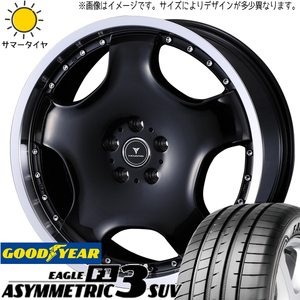 245/45R20 マツダ CX8 GY アシンメトリック3 SUV アセット D1 20インチ 8.0J +42 5H114.3P サマータイヤ ホイールセット 4本