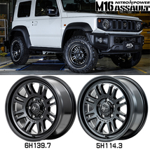 215/70R16 ハイエース GY ラングラー A/T-S MID M16 ASSAULT 16インチ 6.5J +38 6H139.7P サマータイヤ ホイールセット 4本_画像2