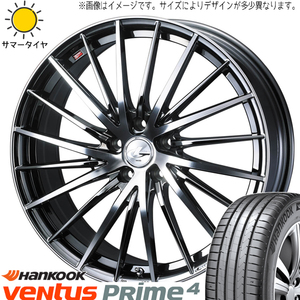 205/45R17 プリウス ハンコック K135 レオニス FR 17インチ 7.0J +47 5H100P サマータイヤ ホイールセット 4本