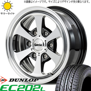 155/65R14 タント NBOX サクラ D/L エナセーブ EC202L ガルシア ダラス6 14インチ 4.5J +45 4H100P サマータイヤ ホイールセット 4本