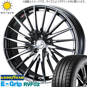 205/55R16 オーリス ルミオン リーフ GY RVF02 レオニス FR 16インチ 6.5J +40 5H114.3P サマータイヤ ホイールセット 4本