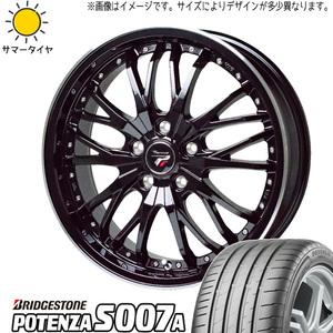 205/45R17 bB キューブ ノート BS ポテンザ S007A プレシャス HM3 17インチ 6.5J +45 4H100P サマータイヤ ホイールセット 4本