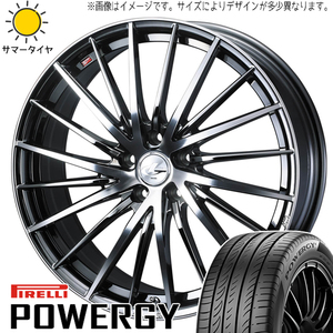 225/45R18 クラウン ピレリ パワジー レオニス FR 18インチ 8.0J +42 5H114.3P サマータイヤ ホイールセット 4本