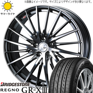 195/50R19 60系 プリウス ブリヂストン REGNO GRX3 レオニス FR 19インチ 8.0J +43 5H114.3P サマータイヤ ホイールセット 4本