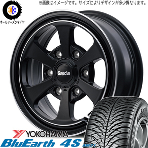 215/60R17 ハイエース Y/H BluEarth 4S AW21 MID ダラス6 17インチ 6.5J +38 6H139.7P オールシーズンタイヤ ホイールセット 4本